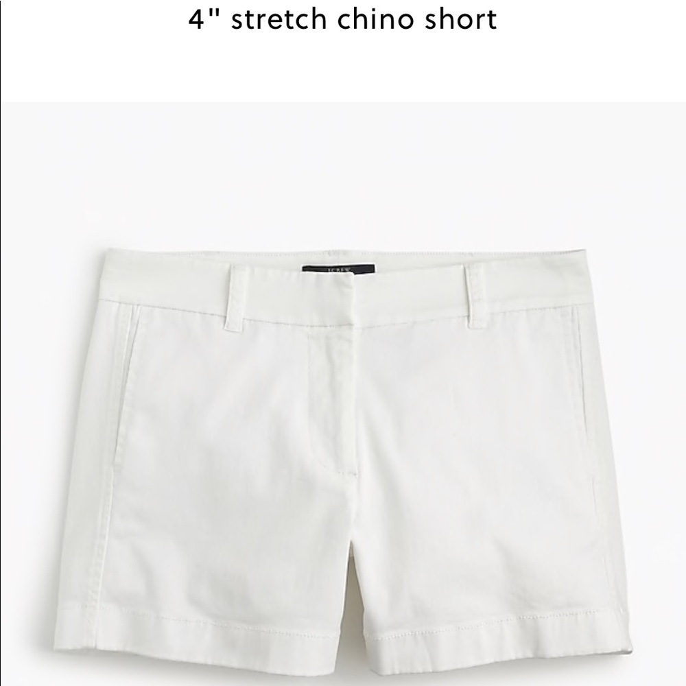 ❌ SOLD J Crew 4” Chino Shorts White